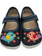 Kids Anatomic Ballerinas with Hoop & Loop Closure Navy Blue
