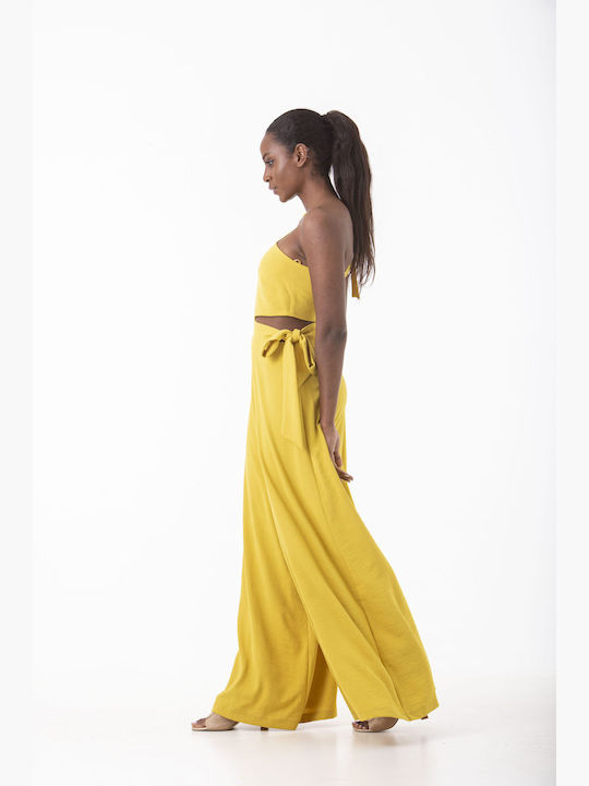 Moutaki Γυναικεία Ολόσωμη Φόρμα Κίτρινη