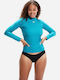 Speedo UPF 40 Дамска Дълъг Ръкав Слънцезащитна Блуза Синя