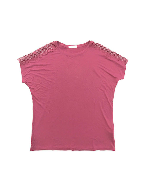 Ustyle Women's T-shirt Fuchsia