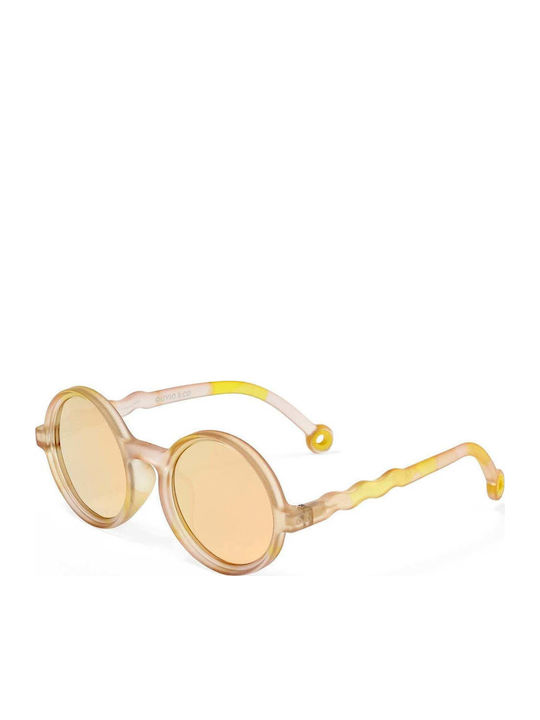 Olivio & Co Round Kids Sunglasses with Polarized Lenses Terracotta Terra Collage for 3-12 Years