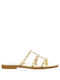 Sante Women's Flat Sandals in Gold Color