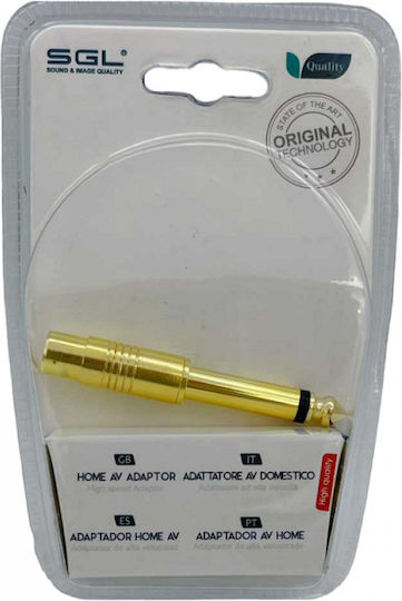 SGL Converter 6.3mm male to RCA female Gold 1pcs 098241