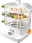 DSP Food Steamer with 3 Steaming Decks 12lt