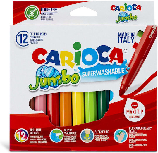 Carioca Jumbo Markere de Desen 6mm Set 12buc