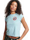 Superdry Vintage Roll With It Women's T-shirt Light Blue