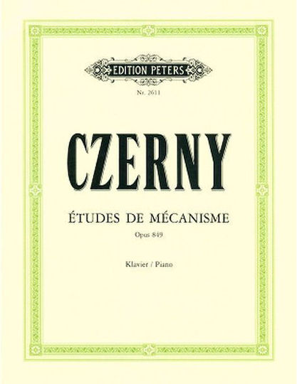 Edition Peters Czerny Carl - 50 Ασκήσεις Δεξιοτεχνίας Op.740 Παρτιτούρα για Πιάνο