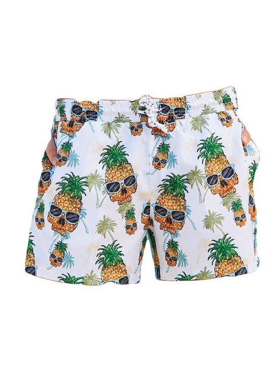 Costume de baie pentru copii, Ananas, Culoare Alb