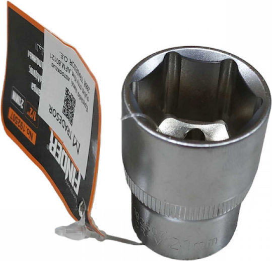 Finder Καρυδάκι Εξάγωνο με Καρέ Υποδοχής 1/2" Διάμετρος 21mm