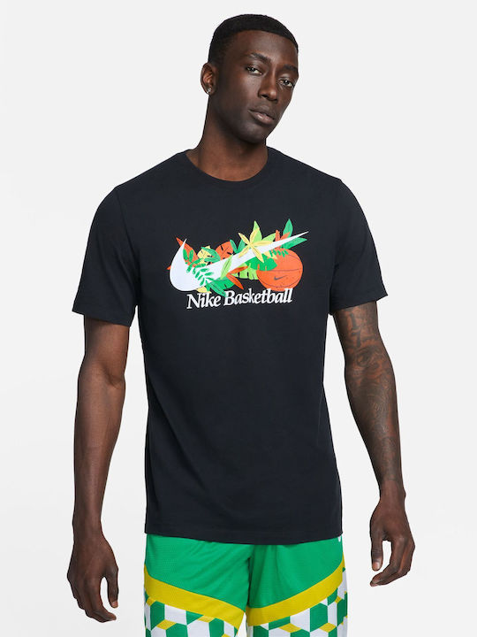 Nike Herren Sport T-Shirt Kurzarm Dri-Fit Schwarz