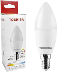 Toshiba LED Bulbs for Socket E14 and Shape C37 Warm White 1pcs