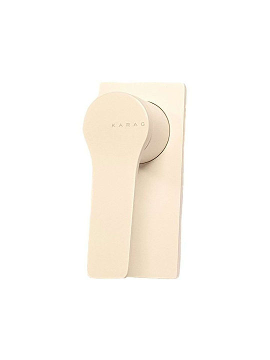 Karag Andare Built-in Faucet Mixer for Shower 2 Exits Inox White