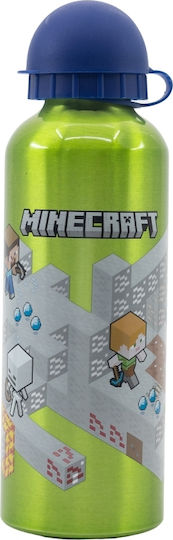 Stor Kinderflasche Minecraft Aluminium Grün 530ml