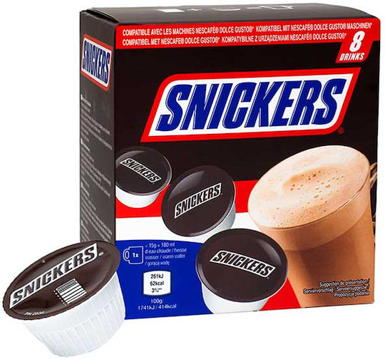 Mars Κάψουλες Σοκολάτα Snickers Συμβατές με Μηχανή Dolce Gusto 8caps