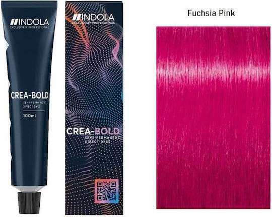 Indola Crea Bold Temporary Hair Dye Fuchsia Pink 100ml