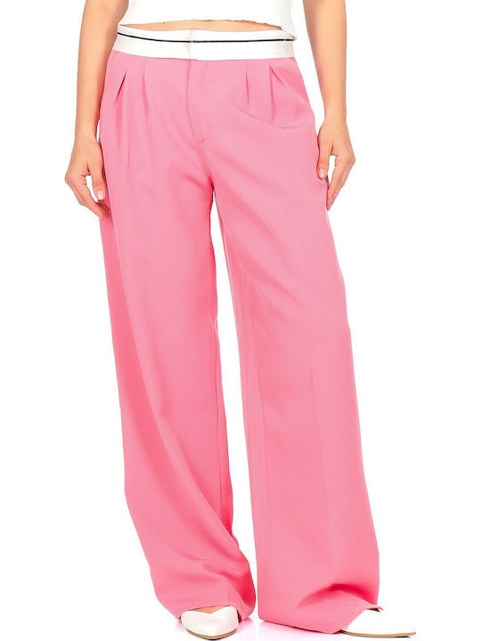 Liu Jo Women's High-waisted Cotton Trousers with Elastic
