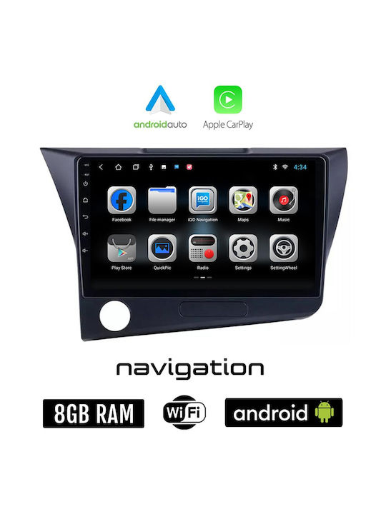 Car Audio System for Honda CR-Z 2010-2016 (Bluetooth/USB/WiFi/GPS/Apple-Carplay/Android-Auto) with Touch Screen 9"