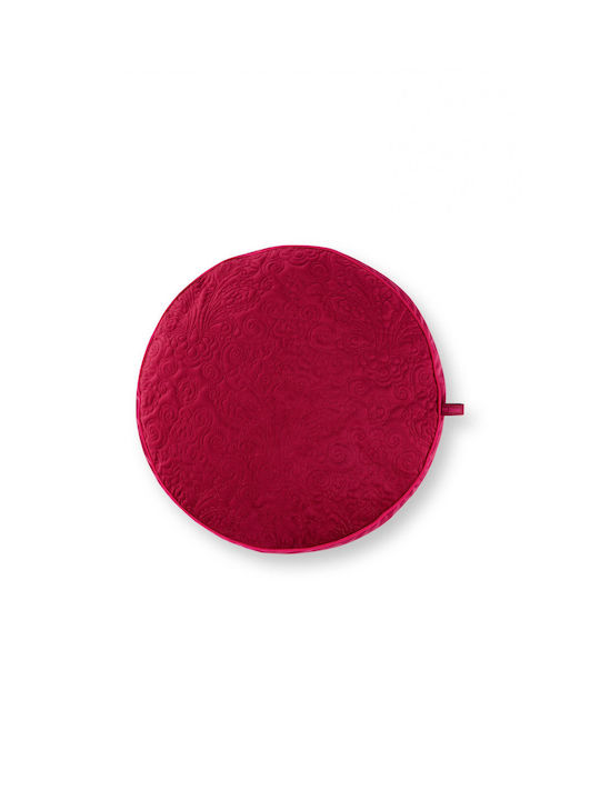 PiP Studio Sofa Cushion Quiltey Days Suki from Velvet Red 40x40cm.