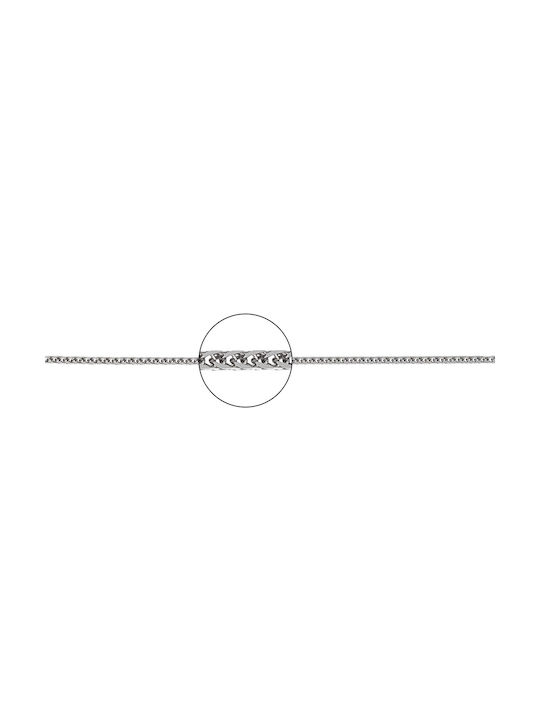 Chain Spoke Square n2 White gold, 40cm