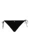 Bikini Zeichenfolge mit Schnürchen Schwarz