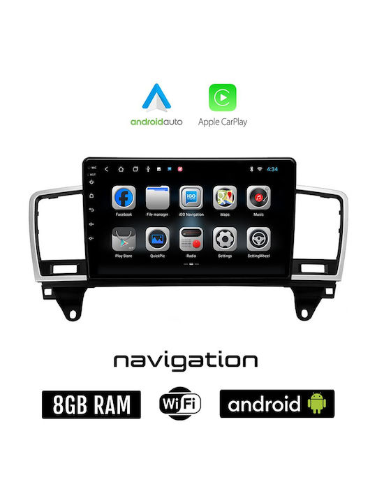 Car Audio System for Mercedes-Benz GL Class (XL166) 2013+ (Bluetooth/USB/AUX/WiFi/GPS/Apple-Carplay/Android-Auto) with Touch Screen 9"