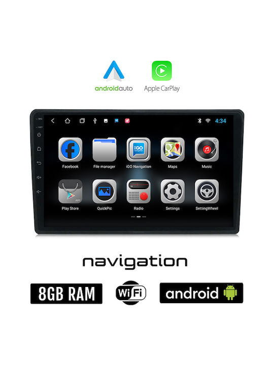 Car Audio System for Citroen C4 / DS4 2018> (Bluetooth/USB/AUX/WiFi/GPS/Apple-Carplay/Android-Auto) with Touch Screen 10"