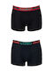 Uomo Herren Boxershorts Schwarz 2Packung