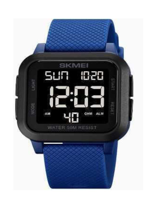 Skmei Digital Uhr Batterie mit Kautschukarmband Blue/Black