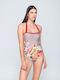 Luna Strapless One-Piece Swimsuit with Padding Red