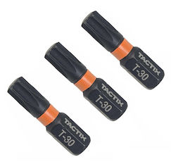 Tactix Σετ 3 Μύτες Κατσαβιδιού Torx