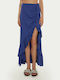 Toi&Moi High Waist Midi Skirt in Blue color