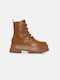 InShoes Women's Combat Boots Tabac Brown