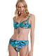 Set Bikini Floral Μαύρο