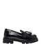 Лачени Дамски Loafers в Черен Цвят