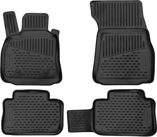 Novline Set of Front and Rear Mats 4pcs Tray Type for Audi e-tron 5D 2018 Black