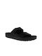 Fantasy Sandals Leather Women's Flat Sandals Anatomic in Black Color