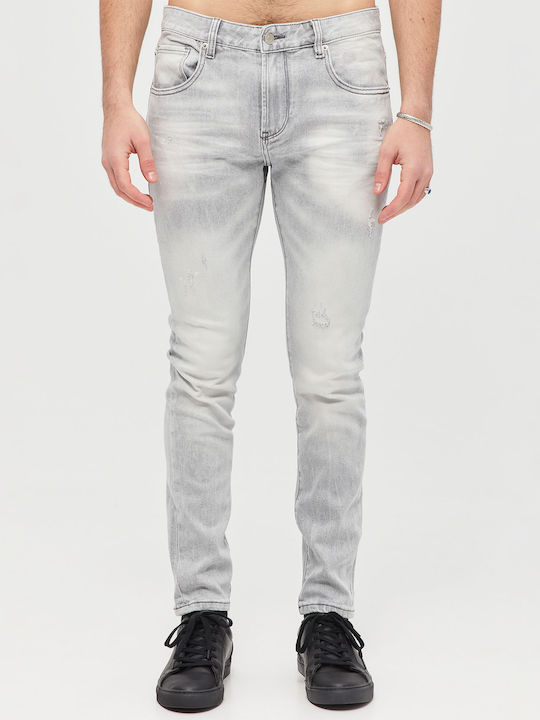 Herren Jeanshose Elastisch mit Slim Passform Gray