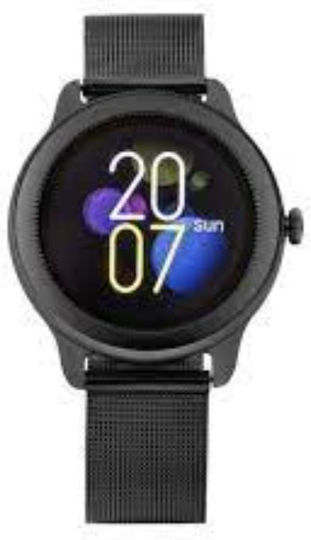 Jmsmart PJS0009N Stainless Steel 35mm Smartwatch with Heart Rate Monitor (Black)