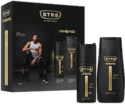 STR8 Ahead Skin Care Set for Cleaning Body Cleaning with Deodorant & Bubble Bath