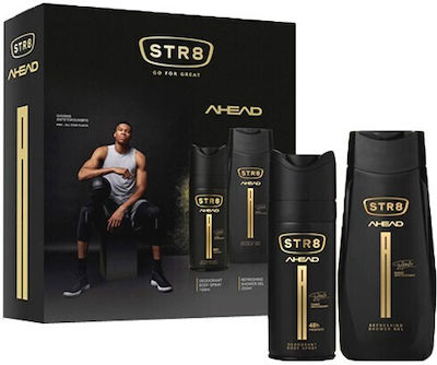 STR8 Ahead Skin Care Set for Cleaning Body Cleaning with Deodorant & Bubble Bath