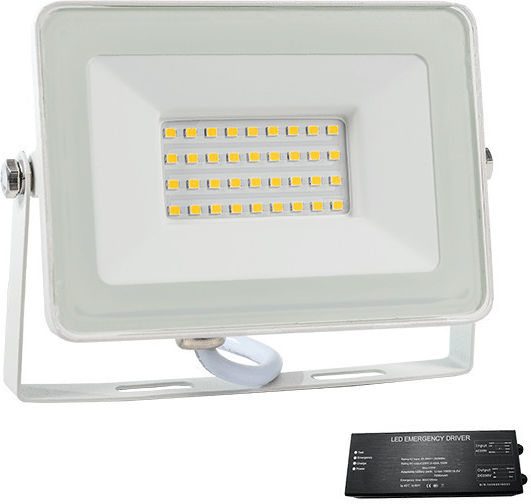 Elmark VEGA Водоустойчив LED Прожектор 30W Топло Бяло 3000K IP65