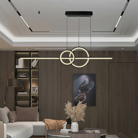 V-TAC Designer Pendant Light Black Rail 91.5x21.5cm