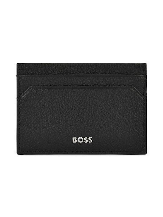 Hugo Boss Δερμάτινο Ανδρικό Πορτοφόλι Καρτών με RFID Μαύρο