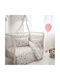 Vesta Home Σετ Βρεφικά Σεντόνια Λίκνου Βαμβακερά Pinky Ροζ 70x125εκ. 3τμχ