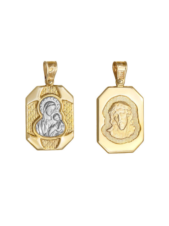 Double-Sided Gold Charm K14 APP-21698Y