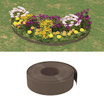 vidaXL Plastic Garden Border in Brown Color 15cm x 10.0m