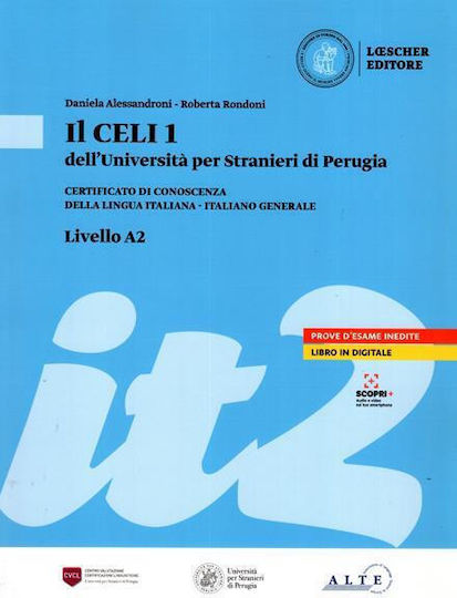 Il CELI 1 dell' Universita per Stranieri di Perugia + Libro in Digitale