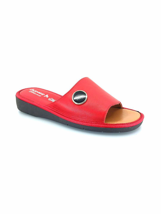 Boxer Leather Women's Sandals Red