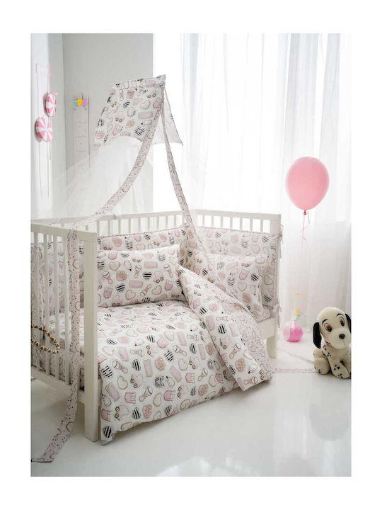 Vesta Home Mosquito Net Crib Pinky Tulle 000009595 White 180x180cm