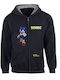 Fleece Kids Sweatshirt Cardigan with Hood and Pockets Black